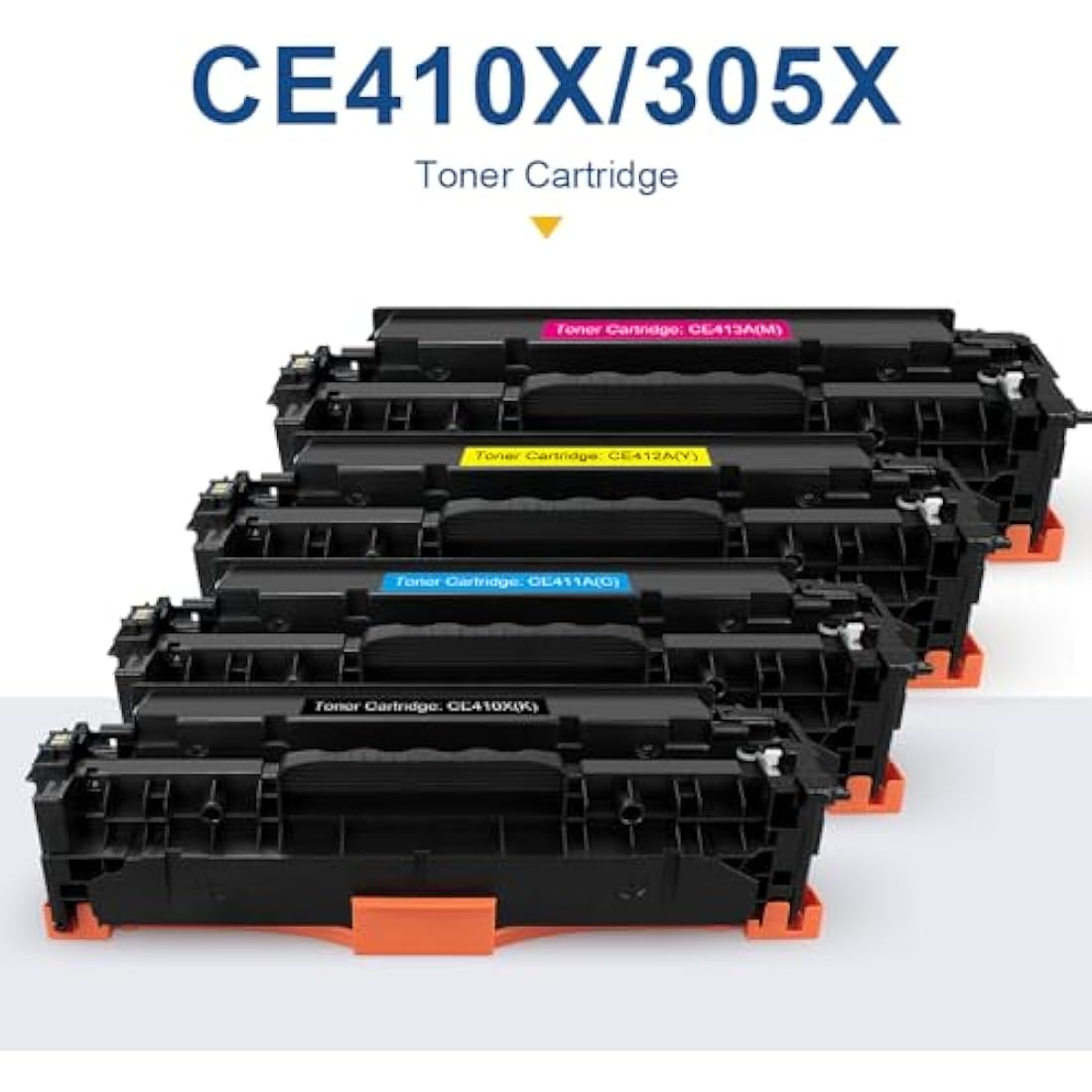SMARTOMI 305X CE410X Toner Cartridges Remanufactured for HP 305X CE410X 305A CE411A CE412A CE413A for HP LaserJet Pro 400 color M451dn M451nw M451dw MFP M475dw M475dn M375nw M351a (4-Pack)