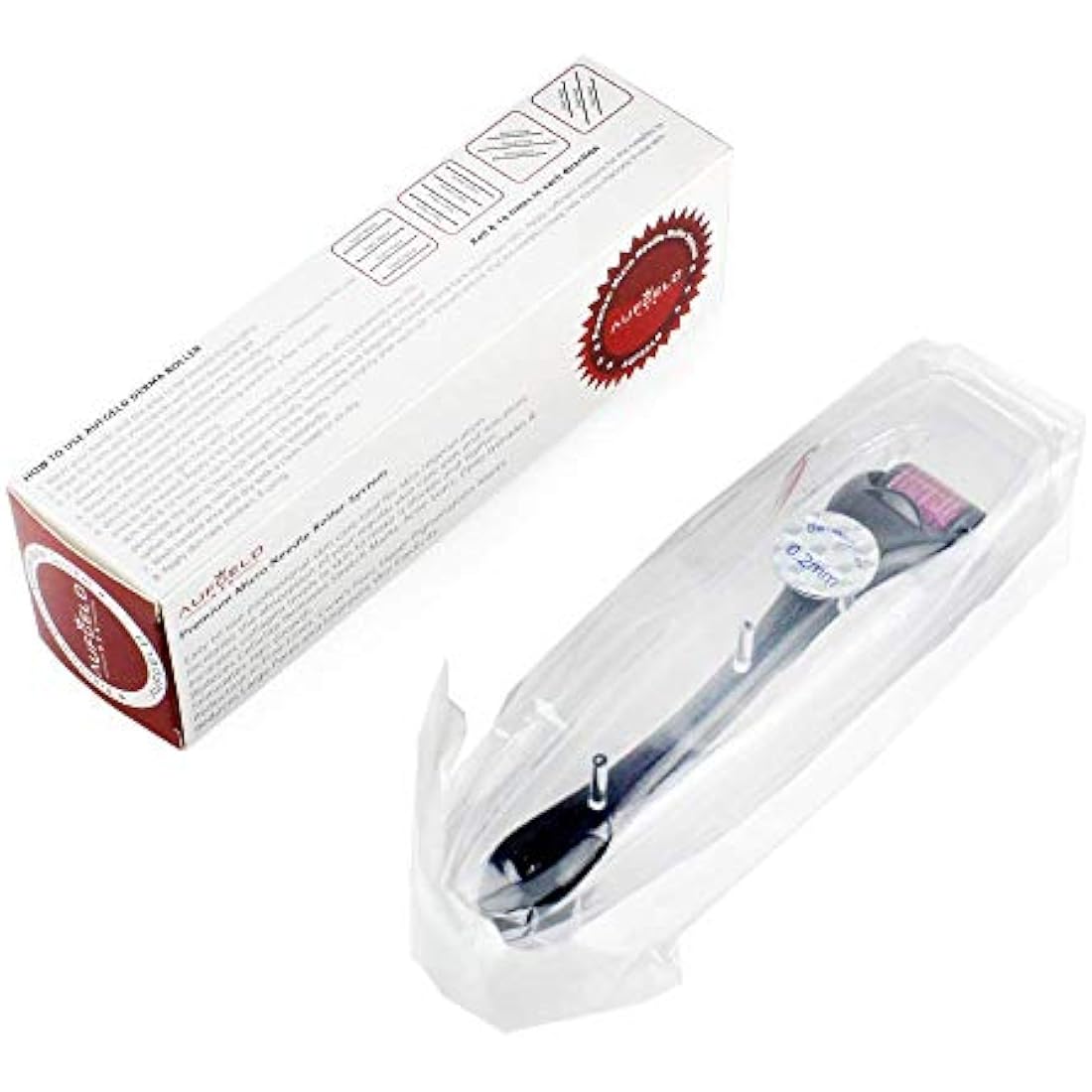 AUFGELD AG540 Titanium Microneedle 540 Needles 3.0mm Derma Roller Skin Care for Face Facial Wrinkles Hair Loss Stretch Marks Hair Regrowth Micro Needles Professional Microneedling Derma Needling Kit