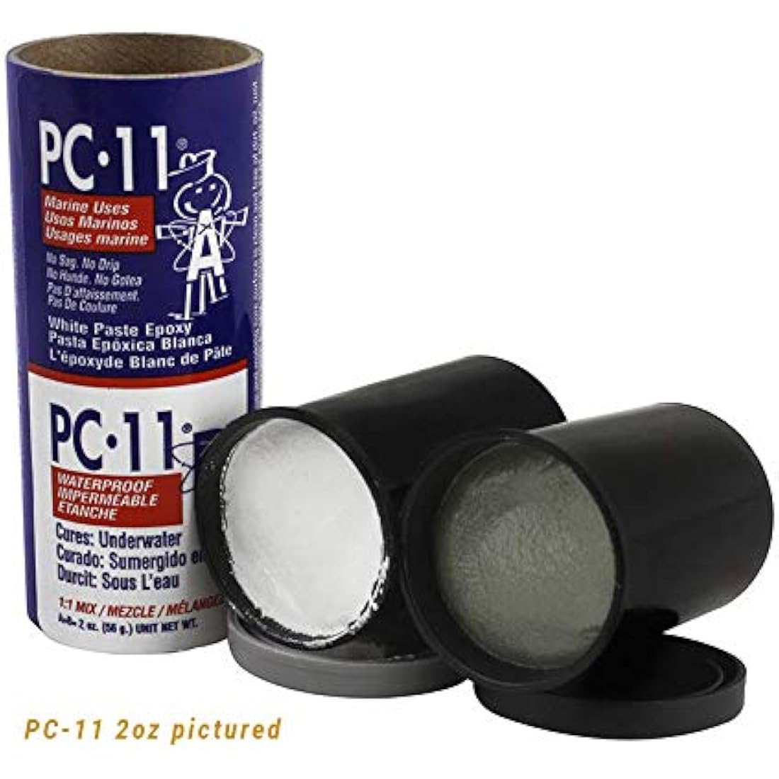 PC-Products 080115 PC-11 Marine Grade Paste Epoxy, Underwater Repair, 1/2 Pound, Off White