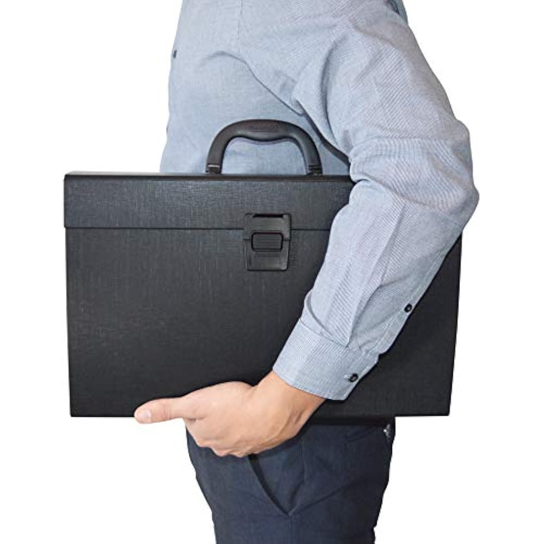 Rapesco 1555 19-Part Expanding Box File Document Organiser, A4+, Black