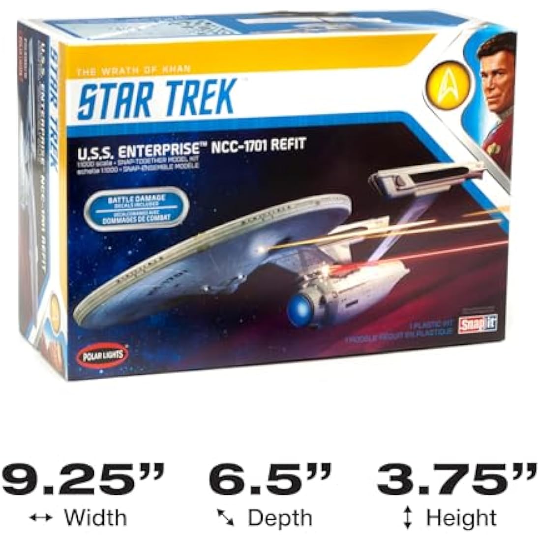 Polar Lights POL974 1:1000 U.S.S. Enterprise NCC-1701-Refit-Wrath of Khan Edition
