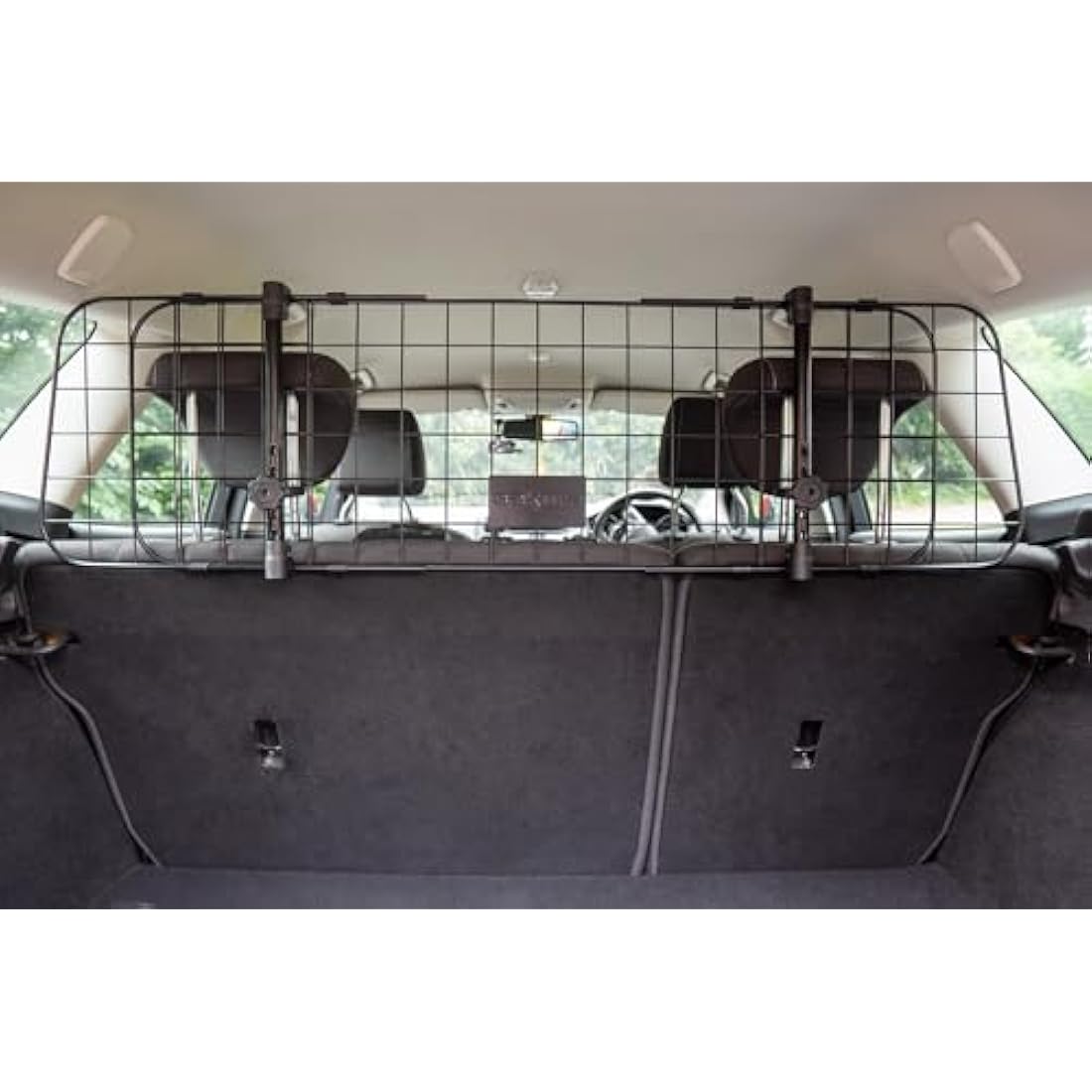 Sakura Headrest Dog Guard For Cars SS5259 - Easy Fit For Most Vehicles Hatchbacks SUVs Estates MPVs – Width Adjustable No Tools Needed, Black from 106 x 33 x 6 cm