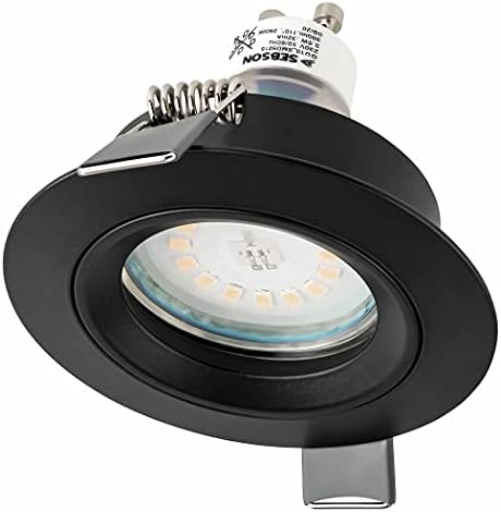 SEBSON Downlights with GU10 Lamp Holder - Recessed Ceiling Lights - Spotlight Mounting Frame Aluminium - Hole Ø65mm (min. 60mm, max. 70mm) - Set of 12