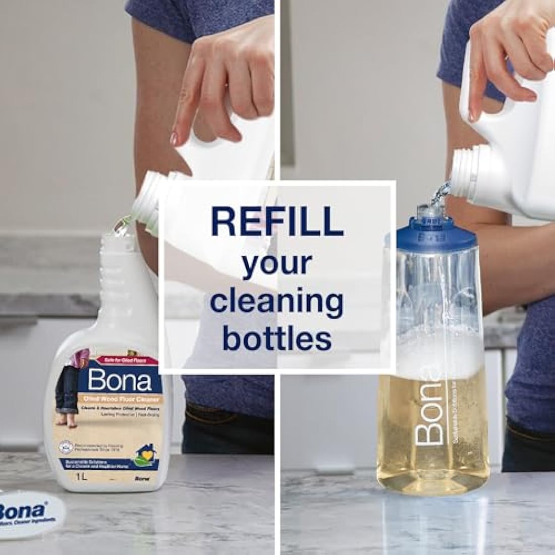 Bona Oiled Wood Floor Cleaner - Cleans & Nourishes - Refill - 2.5 Litre