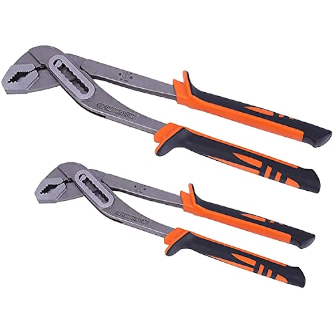 LATERN 2Pcs Tongue and Groove Plier, 8-Inch & 10-Inch Water Pump Pliers 40mm & 52mm Wide Jaw Capacity Slip Joint Pliers with Non-Slip Handle for Tightening & Loosening Nuts, Bolts, Pipe