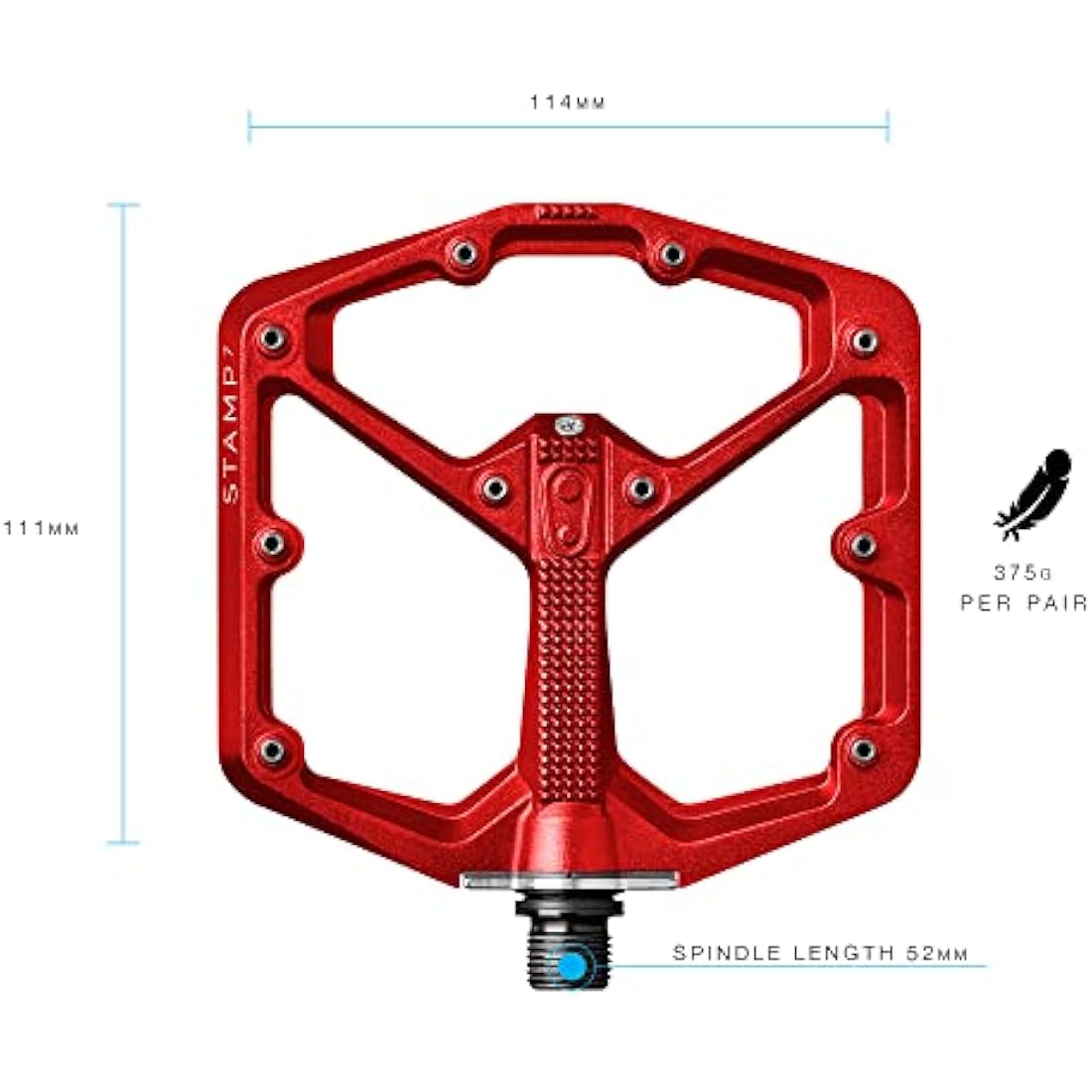 Crankbrothers Stamp MTB Pedal, Black, Metal, Adult, Mountain Bike