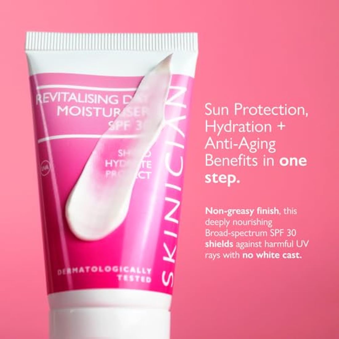 Revitalising Anti Aging Face Cream Moisturiser For Women - Salon Professional Skincare with Vitamin E + Anti Wrinkle Hydrating Day Cream - Lightweight SPF30 Cream For Normal & Sensitive Skin (50ml)