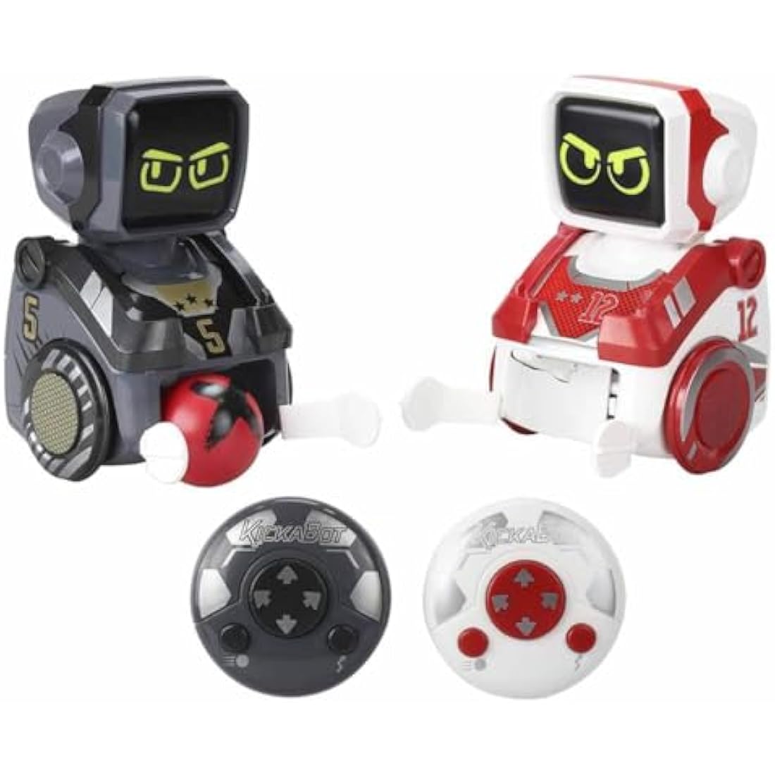 SilverLit Kickabot Twin Pack Robots | Football Robot Game | For Kids ages 3+ | Includes 2 Controllers & 2 Robots & Accessories | Ultimate World Cup Fun | Best Ever Robot Football
