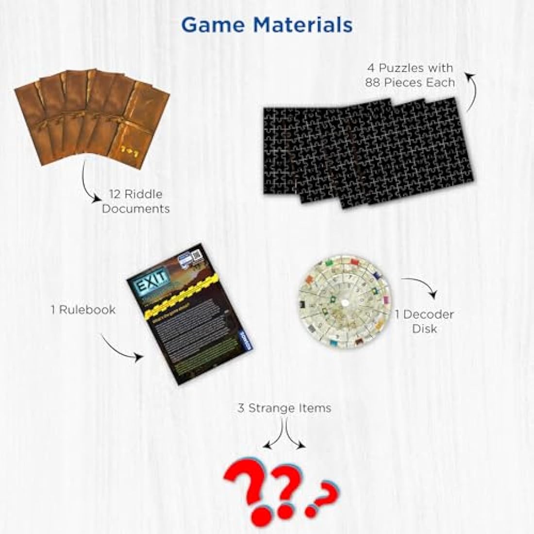 Thames & Kosmos - EXIT: The Sacred Temple Jigsaw Puzzle – Level: 3/5 – Unique Escape Room Game - 1-4 Players - Puzzle Solving Strategy Board Games for Adults & Kids, Ages 10+ - 692877