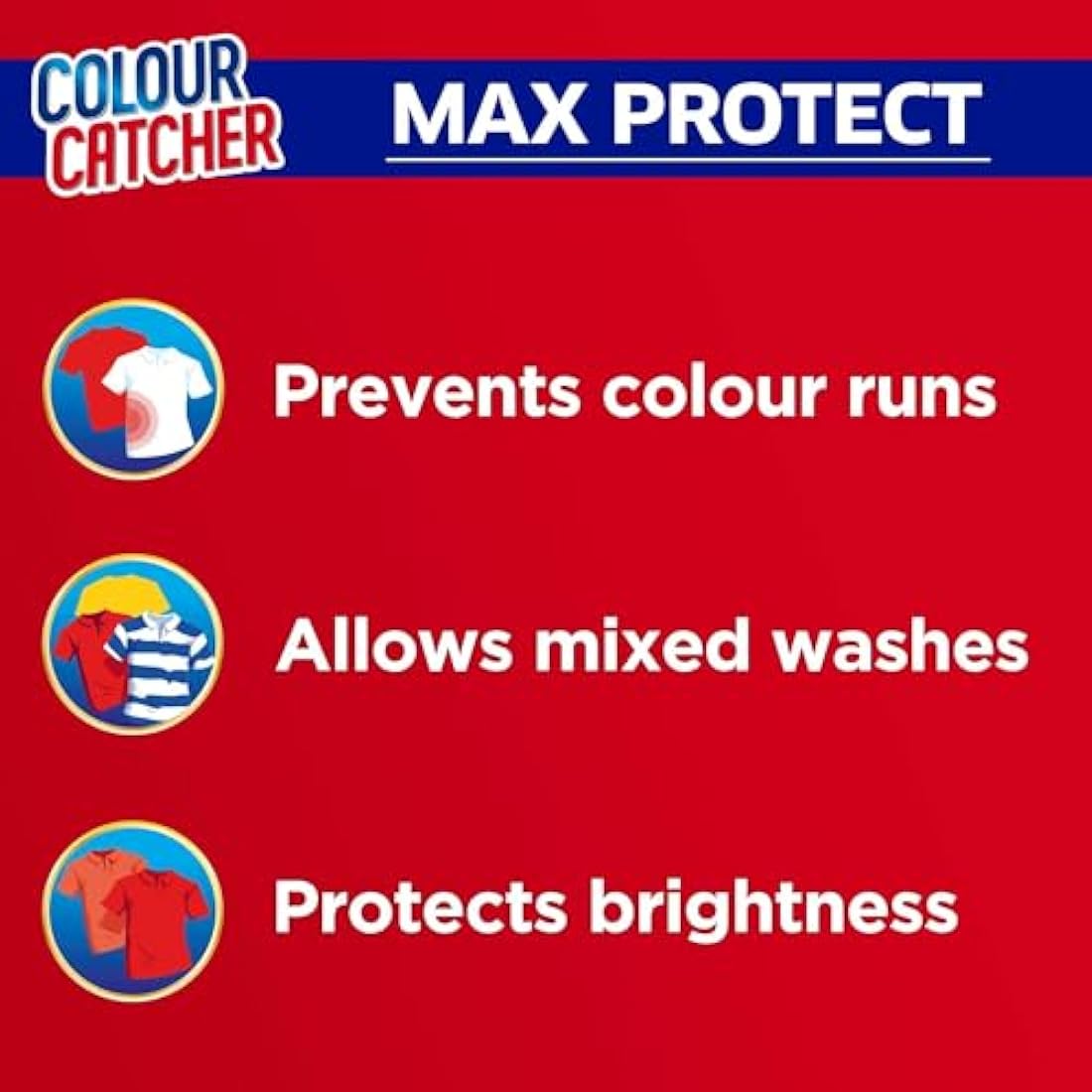 Colour Catcher Max Protect Laundry Sheets, Helps to Prevent Colour Run and Protects Brightness – 120 Sheets