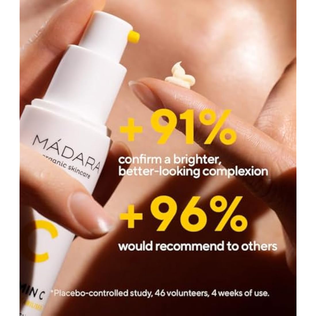 MÁDARA Organic Skincare | Vitamin C Illuminating Recovery Cream – 50 ml, Vitamin C moisturiser with hyaluronic acid, Hydrating and brightening face cream, All skin types, Vegan, Ecocert certified