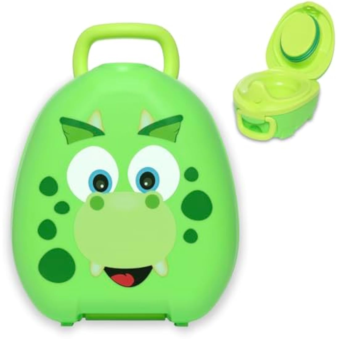 My Carry Potty - Dinosaur Travel Potty, Award-Winning Portable Toddler Toilet Seat for Kids to Take Everywhere