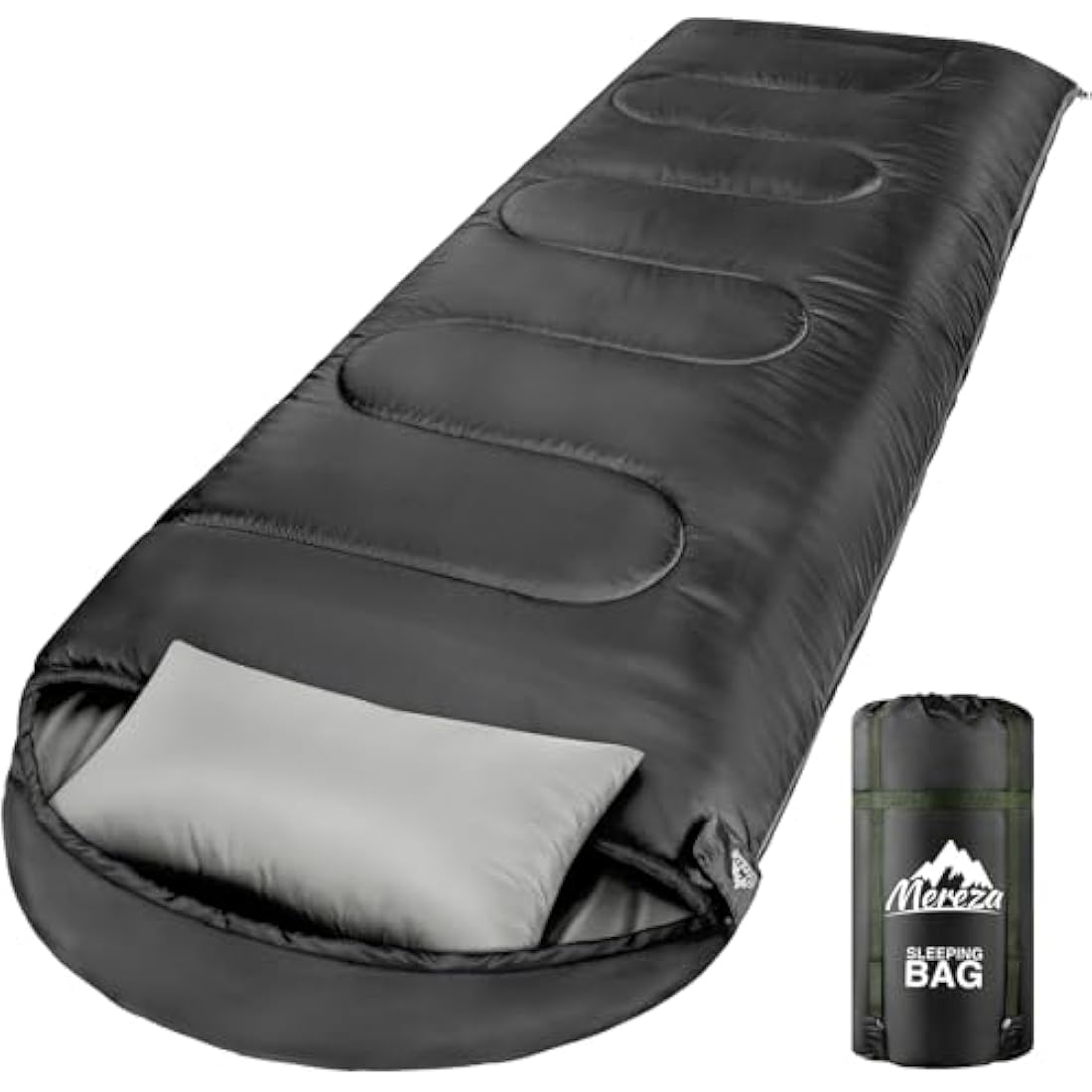 MEREZA Sleeping Bags XL for Mens Large Wide Sleeping Bag for Camping Big and Tall Sleeping Bags for Women Adults Warm with Compression Sack Cold Weather & Warm