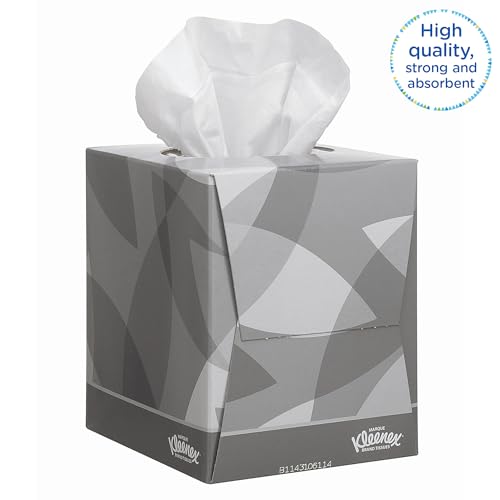 Kleenex Facial Tissue Box 8834 - Soft, Strong and Absorbent - 12 x 88 (1056 Facial tissues) White, 2-ply, Fragrance-Free