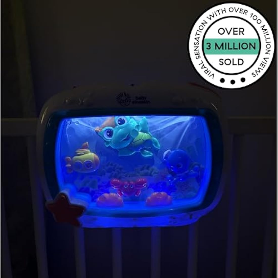 Baby Einstein Sea Dreams Soother, Crib Toy with Remote, Baby Sleep Aid, Calming Lights & Melodies, Newborn and Up