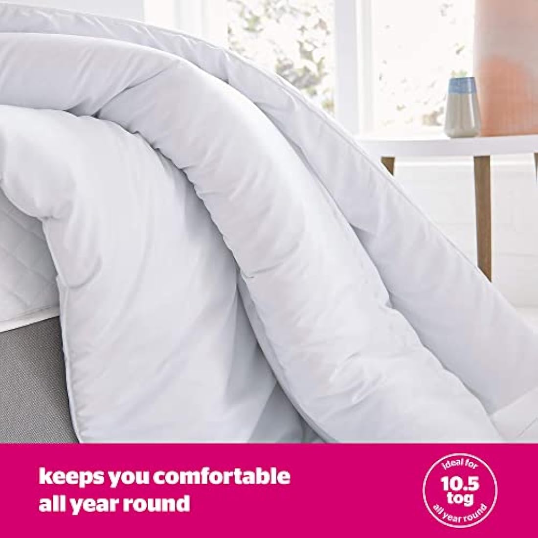 Silentnight Ultrabounce 10.5 Tog King Duvet – All Year Duvet Quilt Ideal for Summer and Winter – Hypoallergenic and Machine Washable – King Size, White