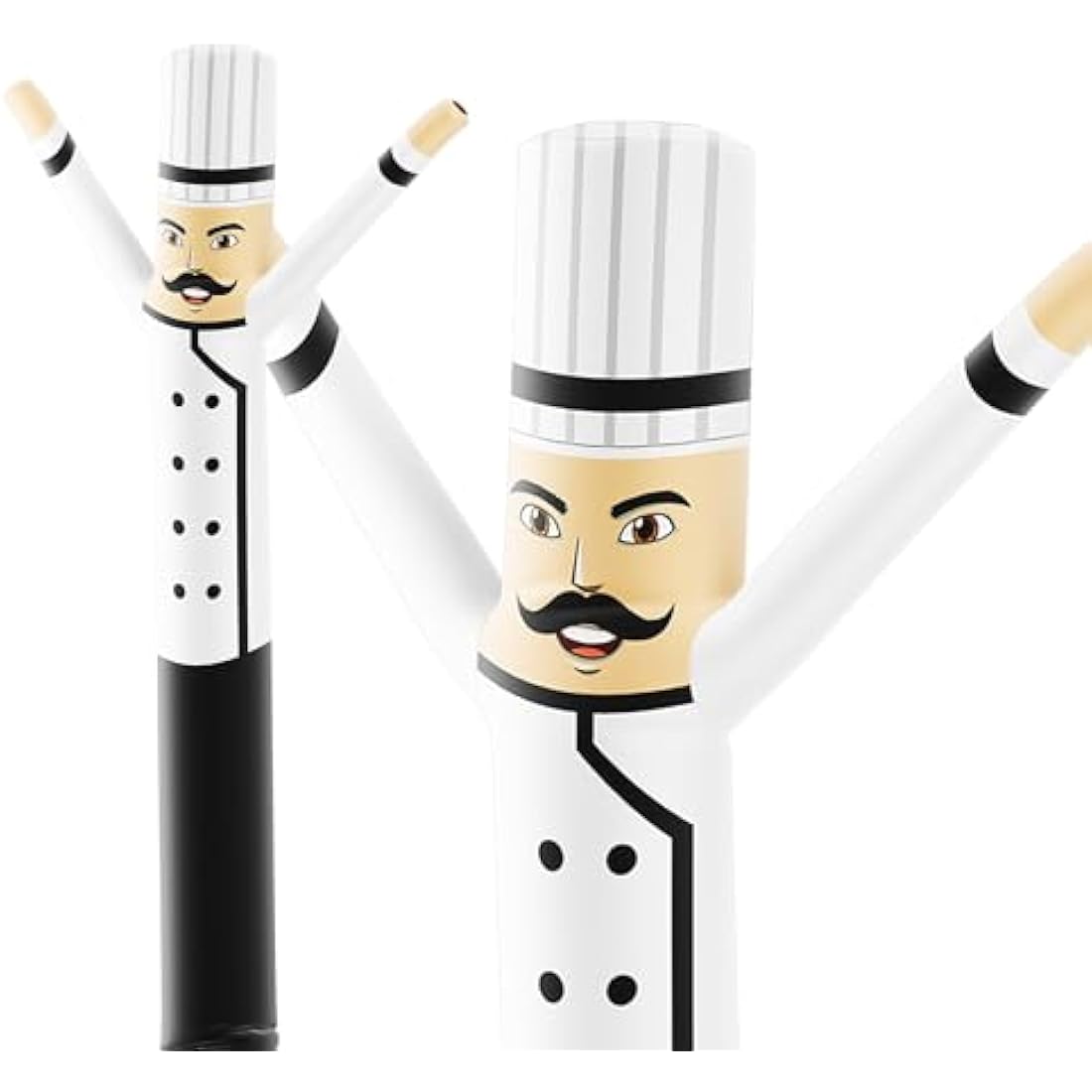 LookOurWay Air Dancers Inflatable Tube Man Attachment - 10 Feet Tall Wacky Waving Inflatable Dancing Tube Guy for Business Promotion (Blower Not Included) - Restaurant and Food Themed - Chef