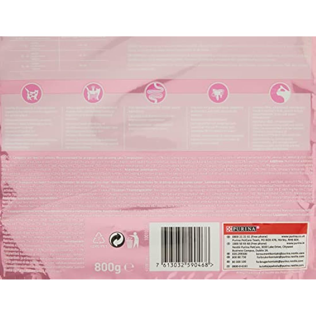 Purina ONE Kitten Dry Cat Food Chicken & Wholegrain 800g (Case of 4)