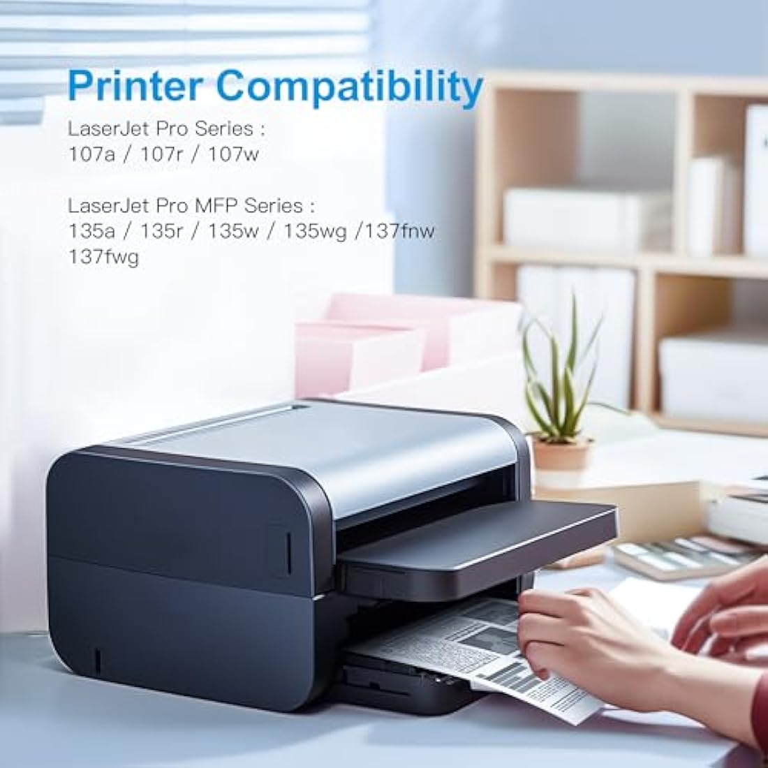 Uniwork Toner Cartridge Replacement for HP 106A W1106A Compatible with Laser 107W 107A 107R MFP 135WG 137FWG 135A 135R 135W 137FNW (Black, 2-Pack)