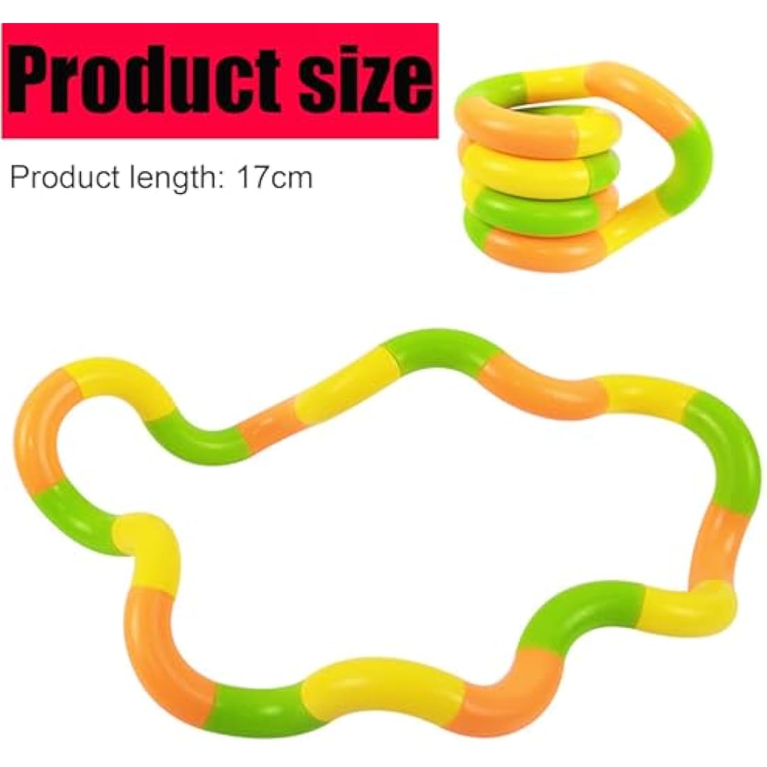BAIYSFFG Tangle Fidget Toy 7 PCS Twisty Fidget Toy Stress Relief Stim Silent for Kids and Adults