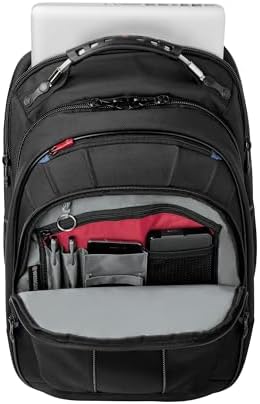 WENGER Carbon Rucksack, Notebook bis 17 Zoll, Organizer, Damen Herren, Büro Business Uni, Schwarz