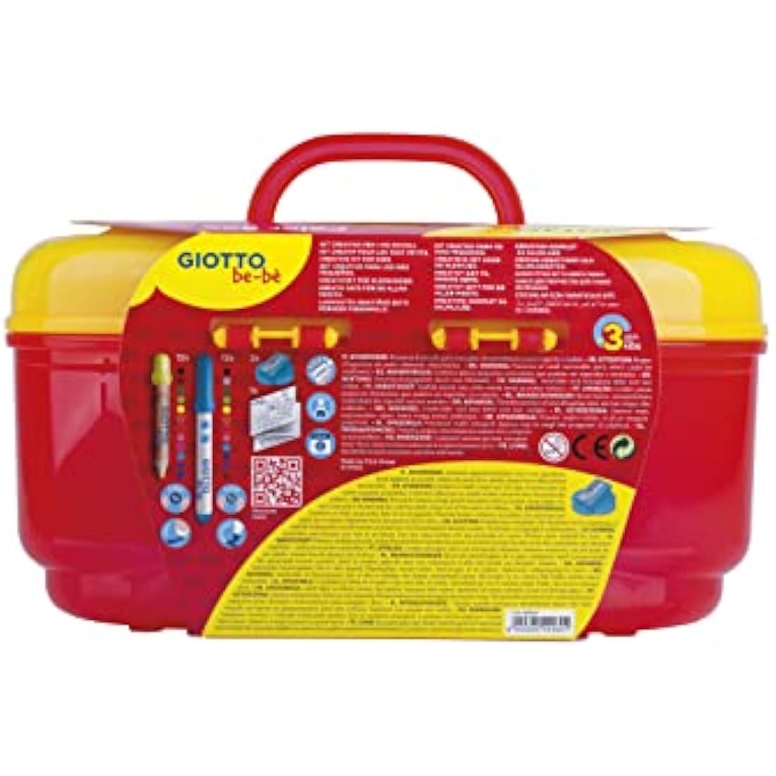 GIOTTO be-bè Large Colour Box for Young Children, 27 Pieces, Pencils/Felt-Tip Pens, Assorted Colours, Colouring Pack, For Home and Schools