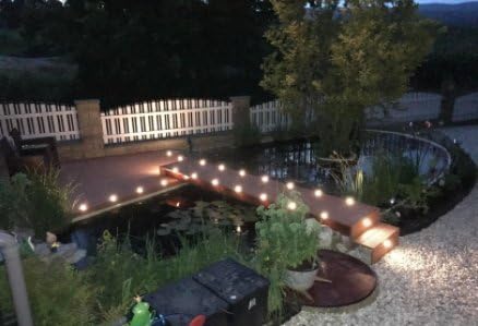 INDARUN Warm White Led Decking Lights Outdoor Waterproof IP67 Ø30MM 12V - Led Plinth Light Kits for Terrace/Patio/Path/Wall/Garden/Decoration, 10 Packs