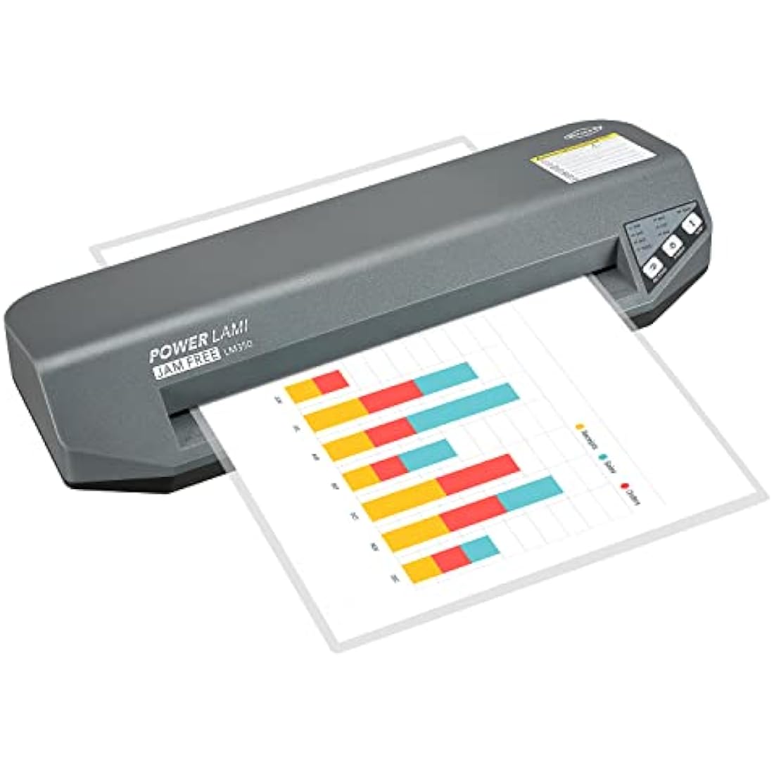 SINCHI 75-250 Micron Commercial Laminating Machine, A3-Size, 48-Second Warm-up, Max. 18s/Page, Heavy Duty, Never Jam, Thermal Laminator Machine with 10 Laminating Pouches for Office and School