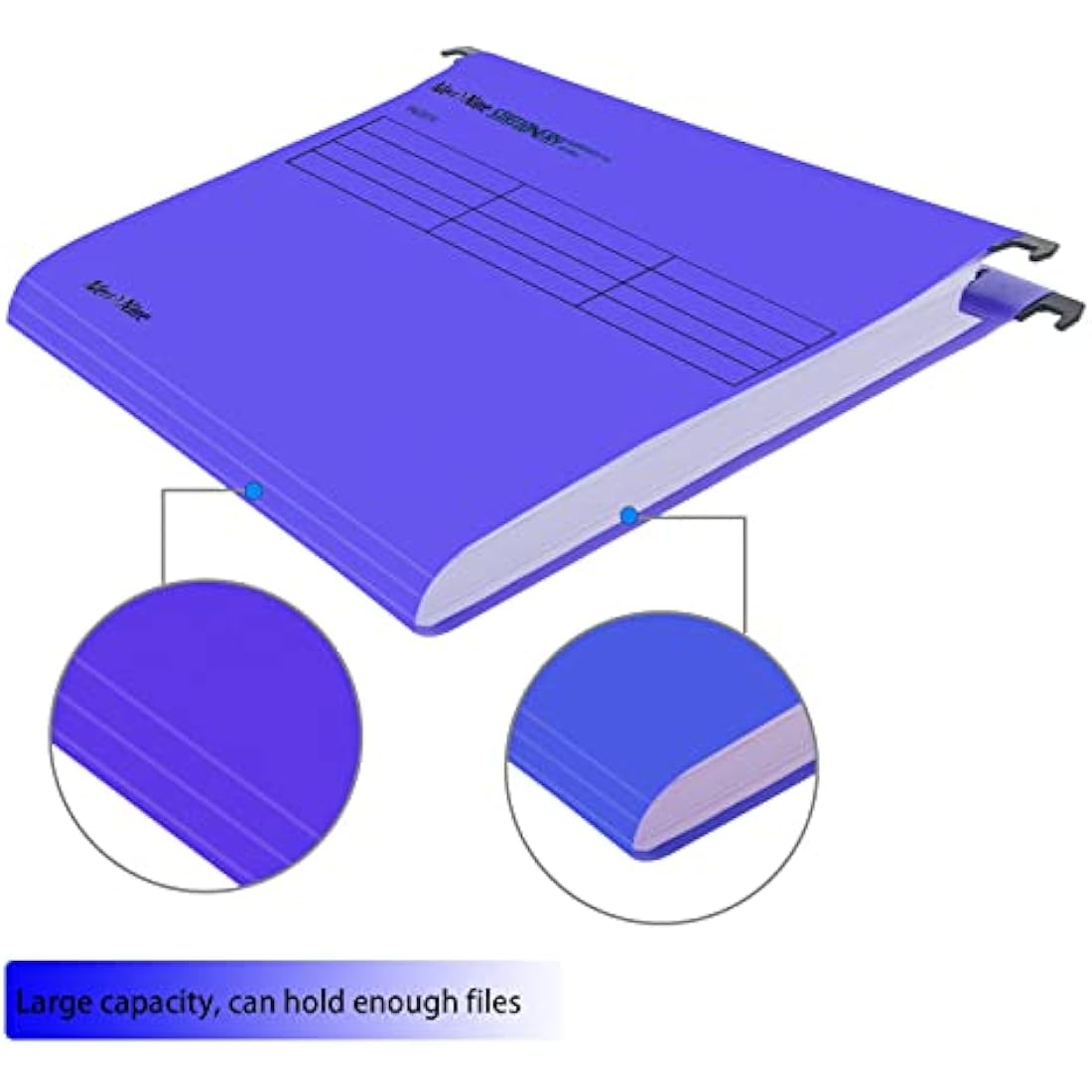 Suspension Files, MerryNine 15PCS Polypropylene Filing Cabinet Suspension Files with Tabs and Card Inserts for School Home Work Office Organization **Check Size Before Ordering ** (Purple, A4)
