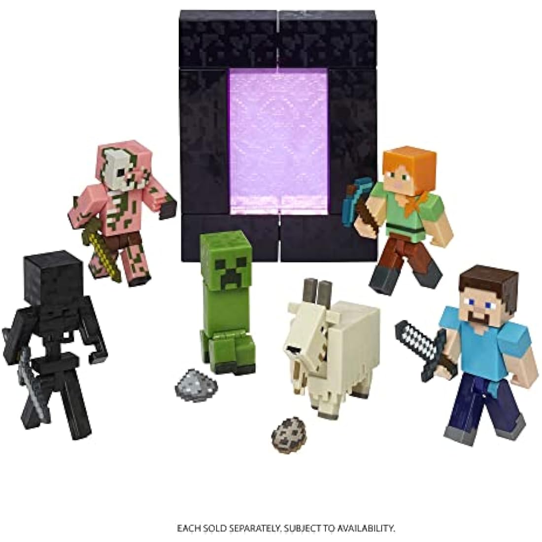 Minecraft Creeper Build-A-Portal Figure - Collectible Figure and Build-A-Portal Piece, Movable Joints, 1 Accessory, 3.25" Tall, Gift for Kids 6+, HFC33