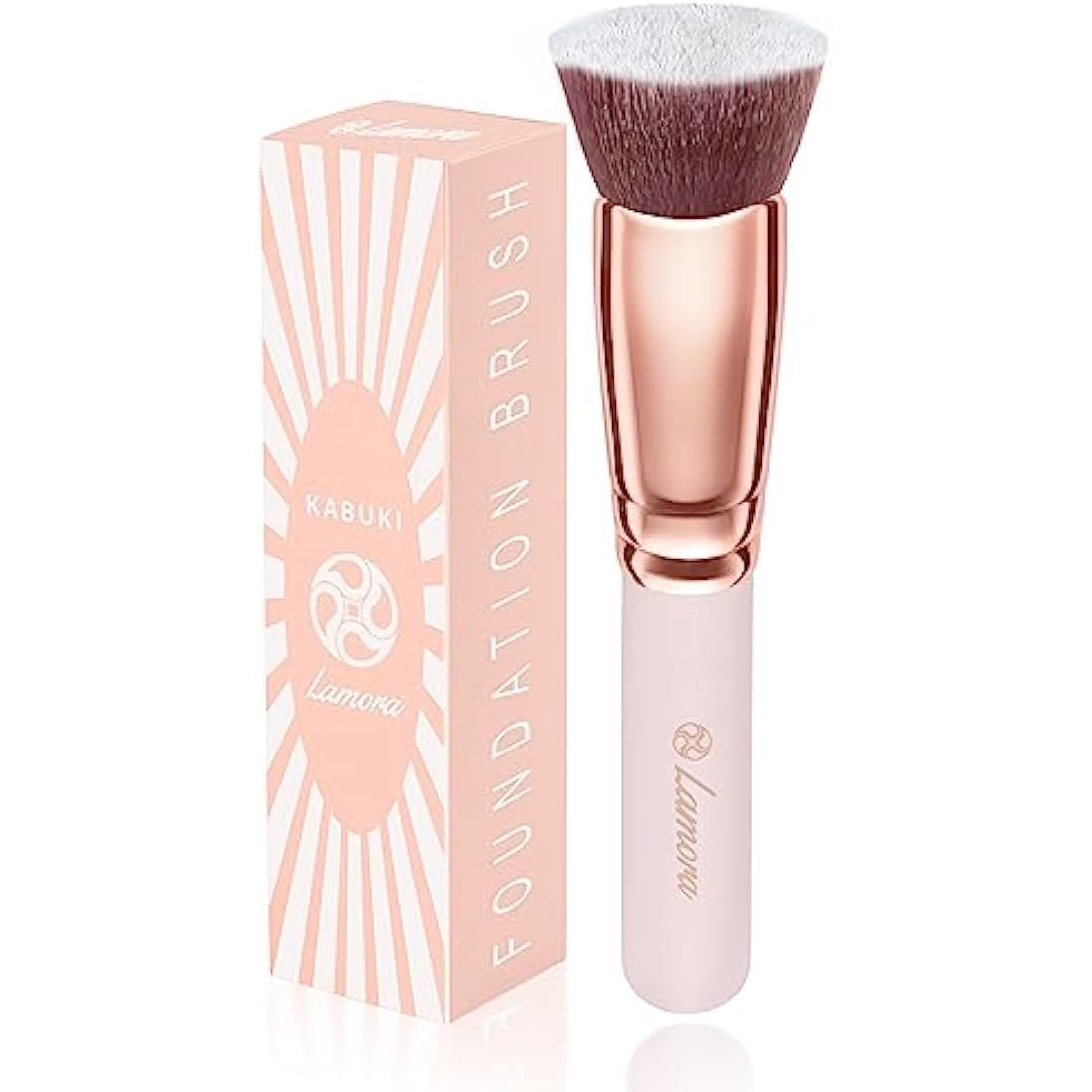 Make Up Brush Foundation Kabuki Flat Top - Perfect For Blending Liquid, Cream or Flawless Powder Cosmetics - Buffing, Stippling, Concealer - Premium Quality Synthetic Dense Bristles!