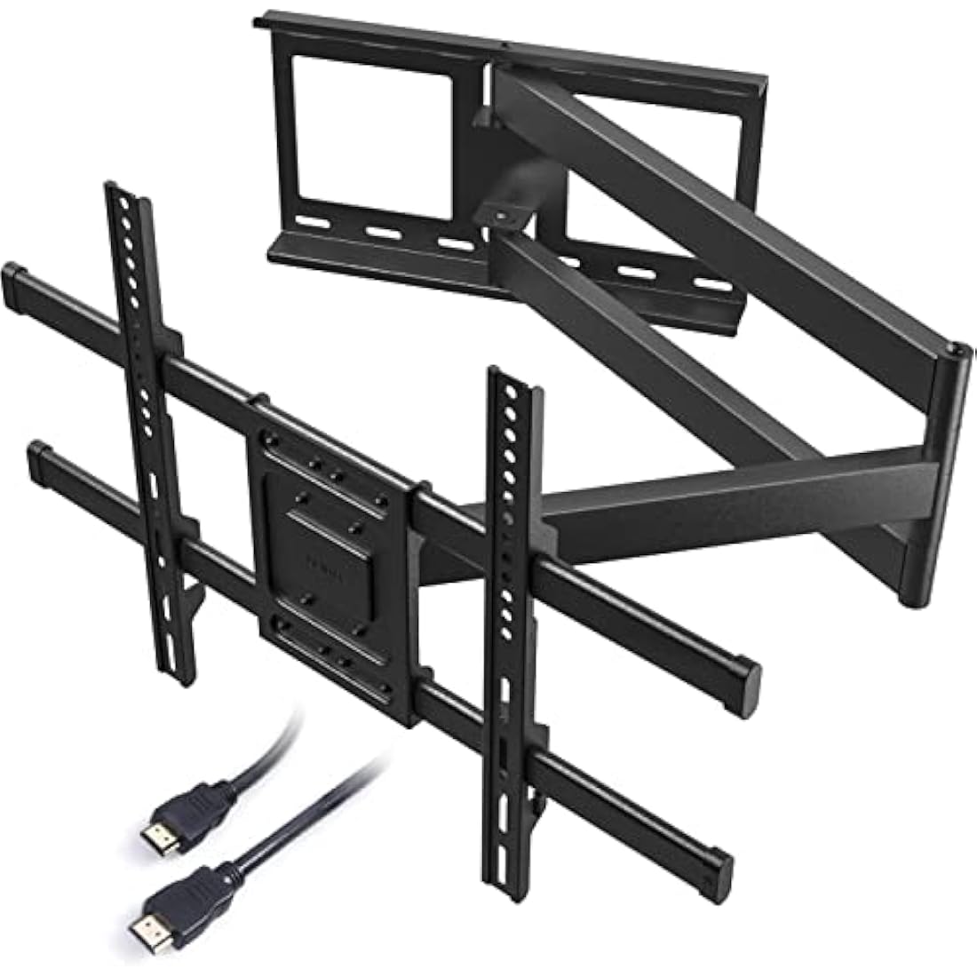 BONTEC TV Wall Bracket, Extra Long Articulating Arm for 32-75 Inch TVs, Full Motion TV Wall Mount, Tilt, Swivel, Rotate, Universal Wall Mount, Up to 60 kg, Max VESA 600x400mm, Space Saving