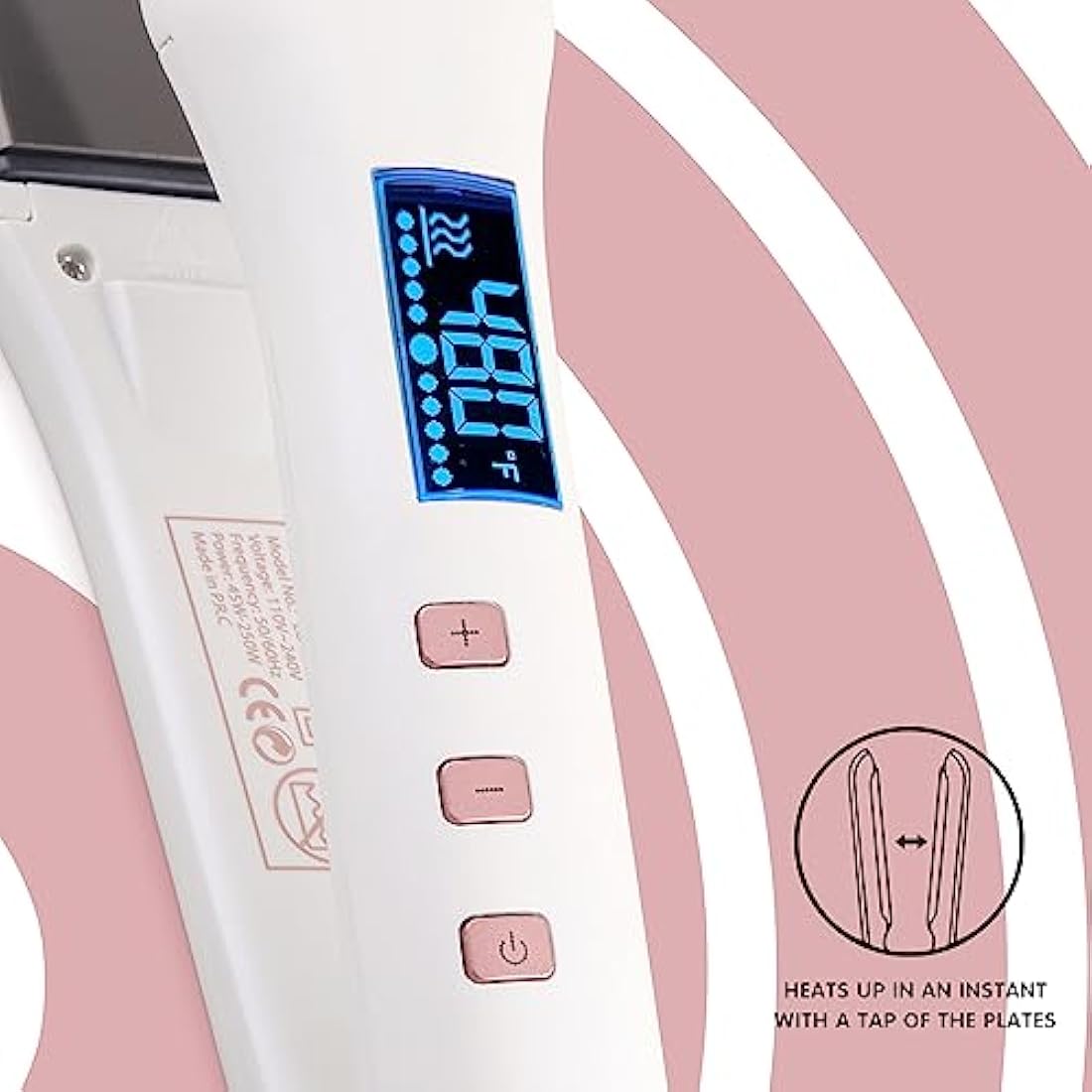 Titanium Hair Straighteners for Thick Hair - Professional Flat Iron Hair Straightener for Women