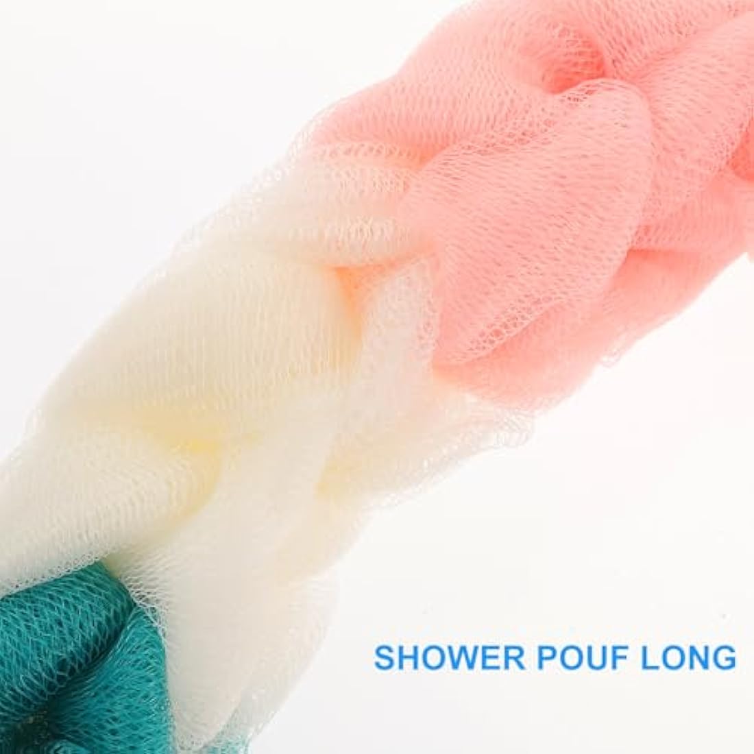 ROSENICE 3pcs Bath Shower Mesh Puff Sponge Back Scrubber Exfoliating Loofah (Random Color)
