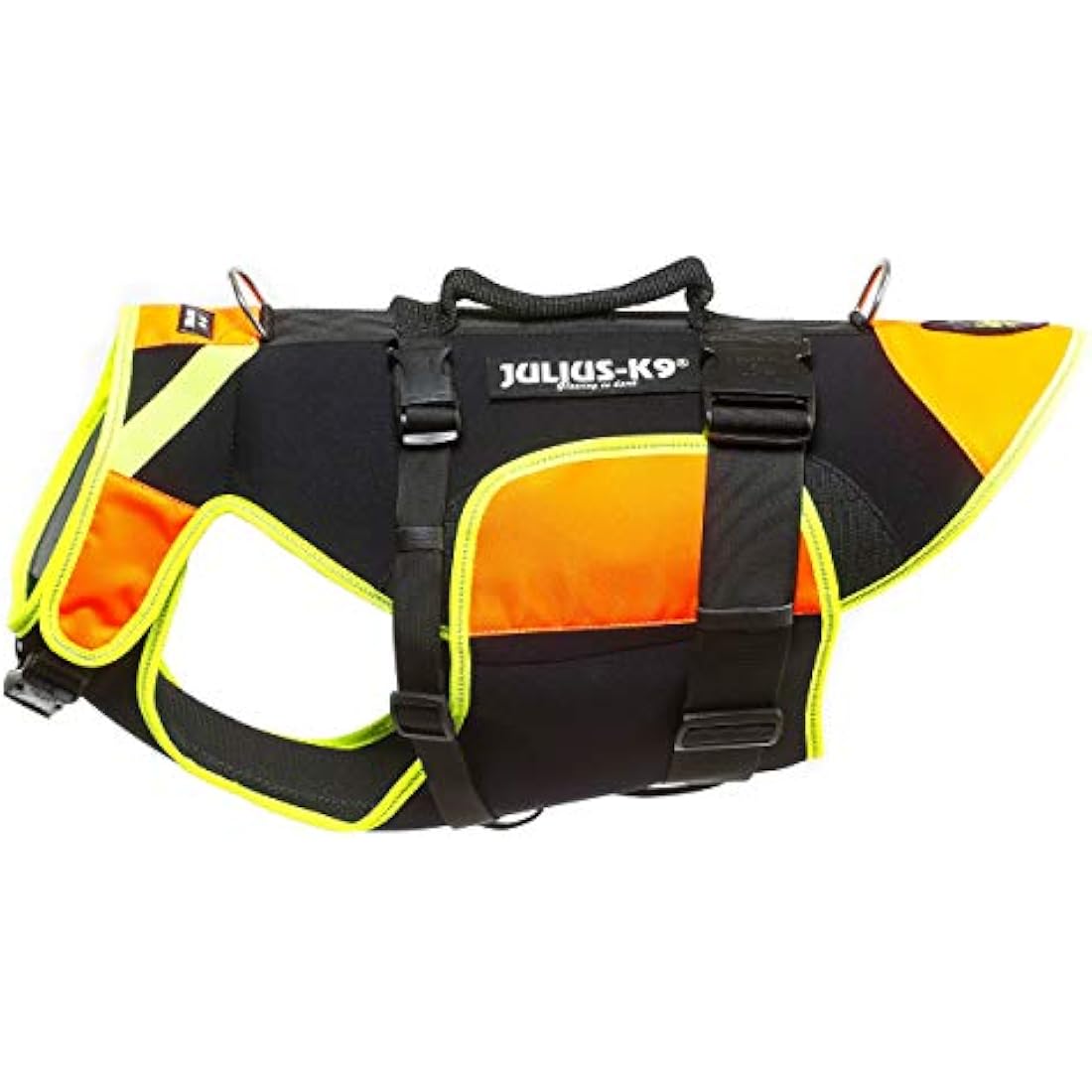 JULIUS-K9 IDC Multifunctional 3in1 Dog Vest, Size: L, Black and UV Orange