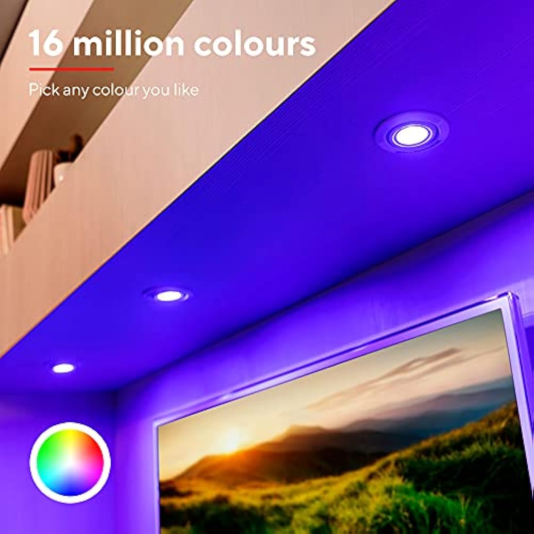 Trust WiFi GU10 Smart Bulb, Colour Changing Light Bulb, Works with Alexa and Google Home, No Hub, 2.4GHz WiFi Bulb, Smart Light Bulb, LED Spotlight Bulb, White & Colour [Amazon Exclusive] - 2 Pack