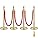 VEVOR Stainless Steel Barrier Post Rope Delivery Stand Ball Head 3 Red Velvet Ropes Golden Column 4 Pack Crowd Control Barriers
