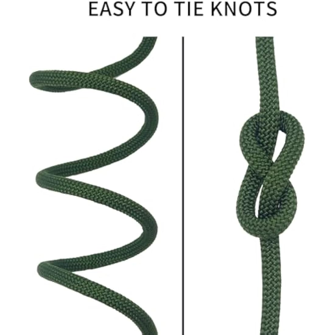 NewDoar Outdoor Rope 14KN/18KN 8mm/10mm High Strength Accessory Cord Rope Double Braid Multifunctional Cord for Camping, Hiking, Fishing, Hauling Loads, Hammocks,Tents