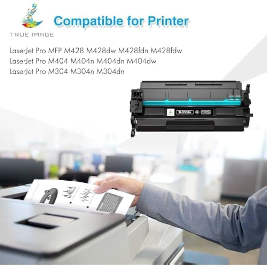 TRUE IMAGE Compatible CF259A Toner Cartridge for HP 59A Laserjet Pro M404dn Toner M404dw MFP M428fdw M428dw M428fdn M404n M304n M304dn M406 M430 M428 M404 M304 59X CF259X (Black, 1-Pack)