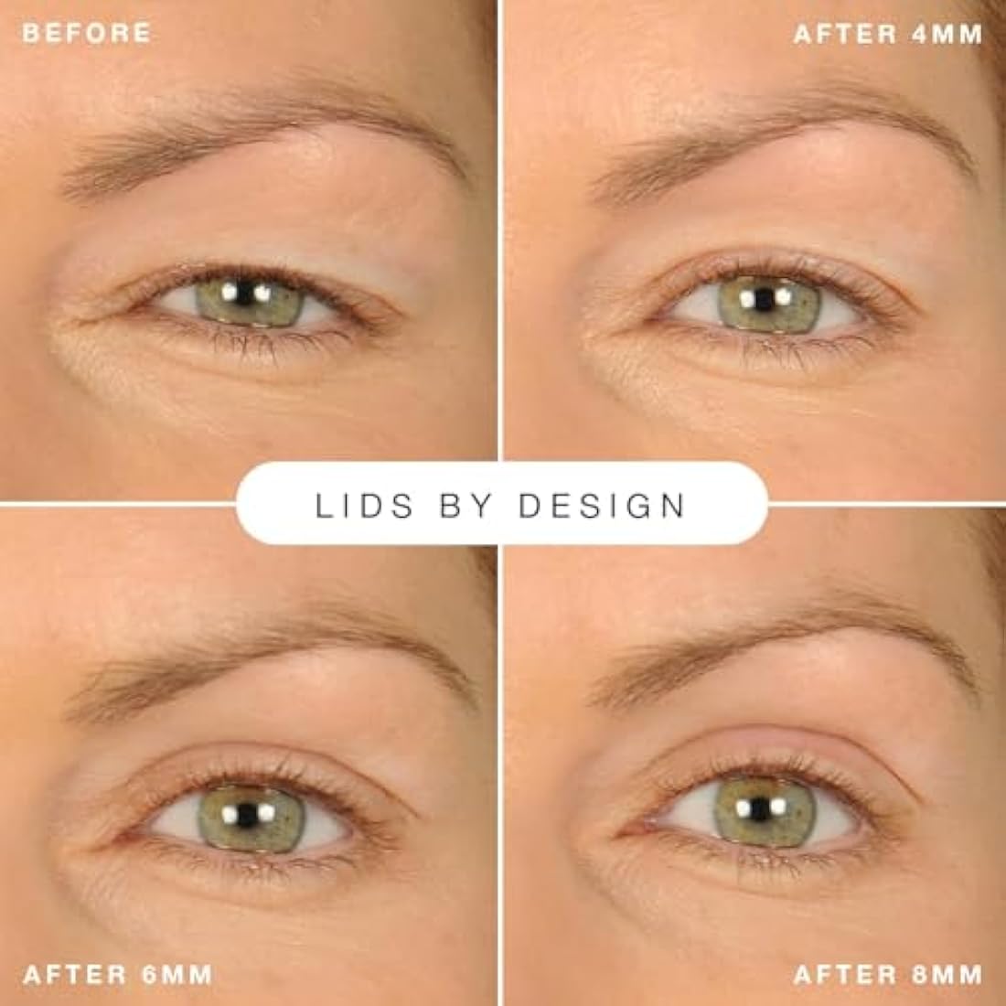 Contours Rx Lids by Design Eyelid Lift Strips with Travel Case and Tweezers - Invisible Eyelid Tape for Hooded Eyes - a Youthful-Looking Appearance - 2 Pack - 160 CT (4mm (Pack of 2))
