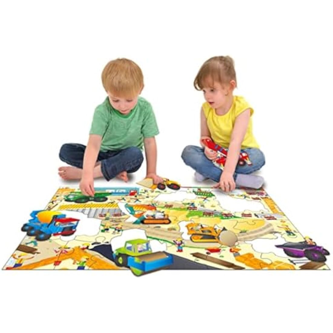 Galt Toys, Giant Floor Puzzle - Construction Site, Floor Puzzles for Kids, Ages 3 Years Plus