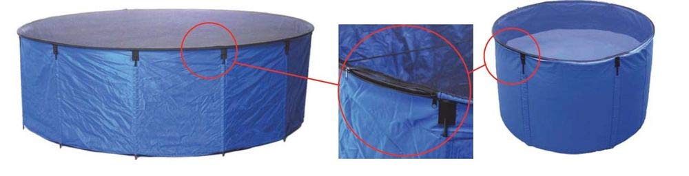 Aquaforte Folding Flexi Bowl Diameter 120 x 60 cm (H) Blue with Cover Net and practical bag