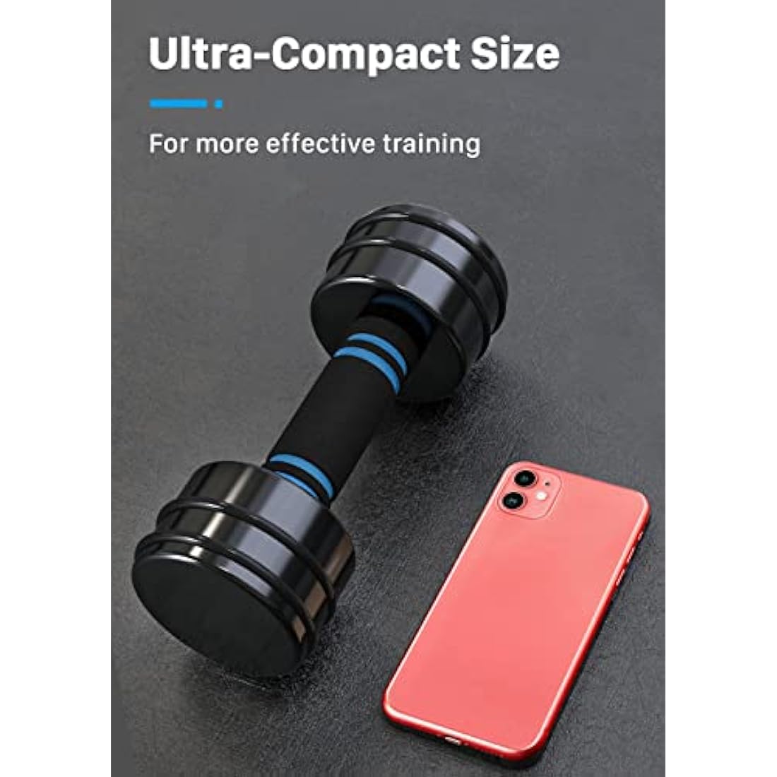 Northdeer Steel Dumbbells Ultracompact Adjustable 2.5kg 5kg 7.5kg 10kg 15kg 25kg Chrome Dumbbell with Foam Handles Home Gym Workout (Choice of Size)