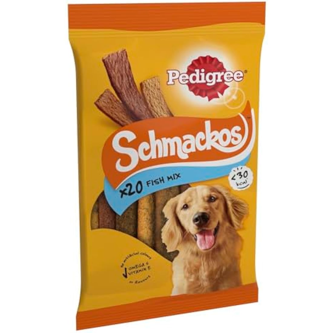Pedigree Schmackos Fish Mix - Dog Treats - Variety of Fish Flavours - 180 Stripes (Pack of 9)