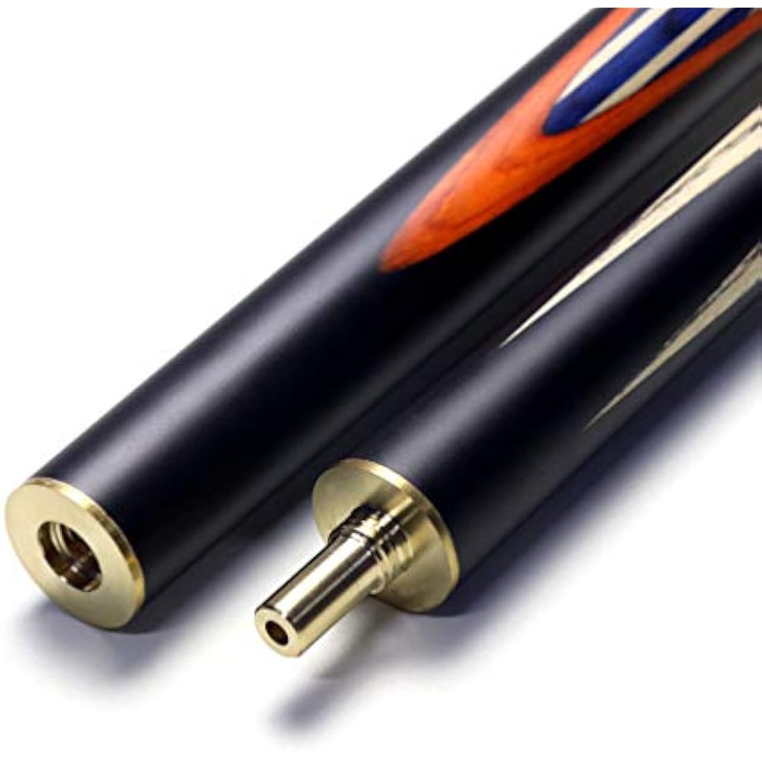 CUESOUL 57" Handcraft 3/4 Jointed Ebony Snooker Cue with Union Jack Flag Design