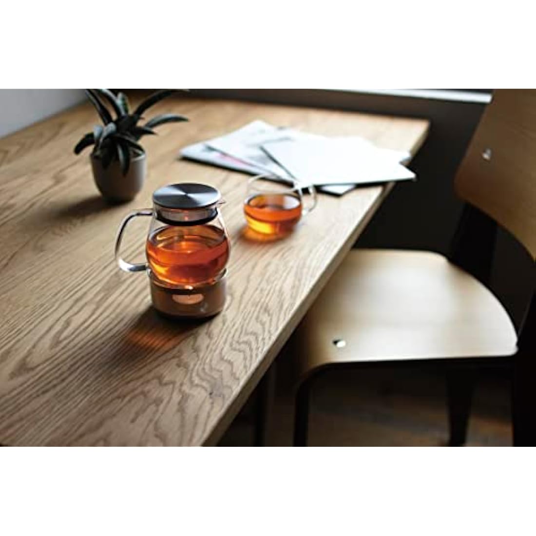 Kinto Unitea - 460 ml One Touch Teapot - Heat resistant - Glass teapot with stainless steel filter and lid