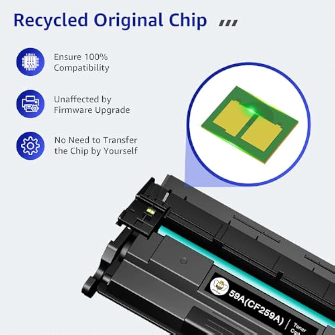 CMYBabee CF259A with Chip Compatible for HP 59A CF259A 59X CF259X Toner for Laserjet Pro M404dn M404dw MFP M428dw M428fdw M428fdn M404n M304a M428 M404 M406 M430 (Black, 1-Pack)