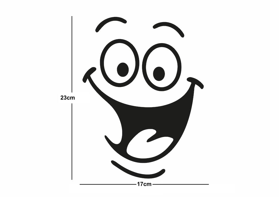Smiley Face Toilet Sticker | Funny Cheerful Bathroom Stickers | Funny Toilet Seat Sticker