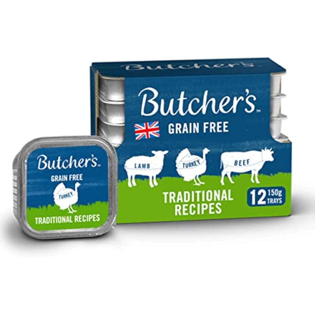 BUTCHER'S Wet Dog Food Trays Grain Free Traditional Recipes 4.8kg (36 x 150g)