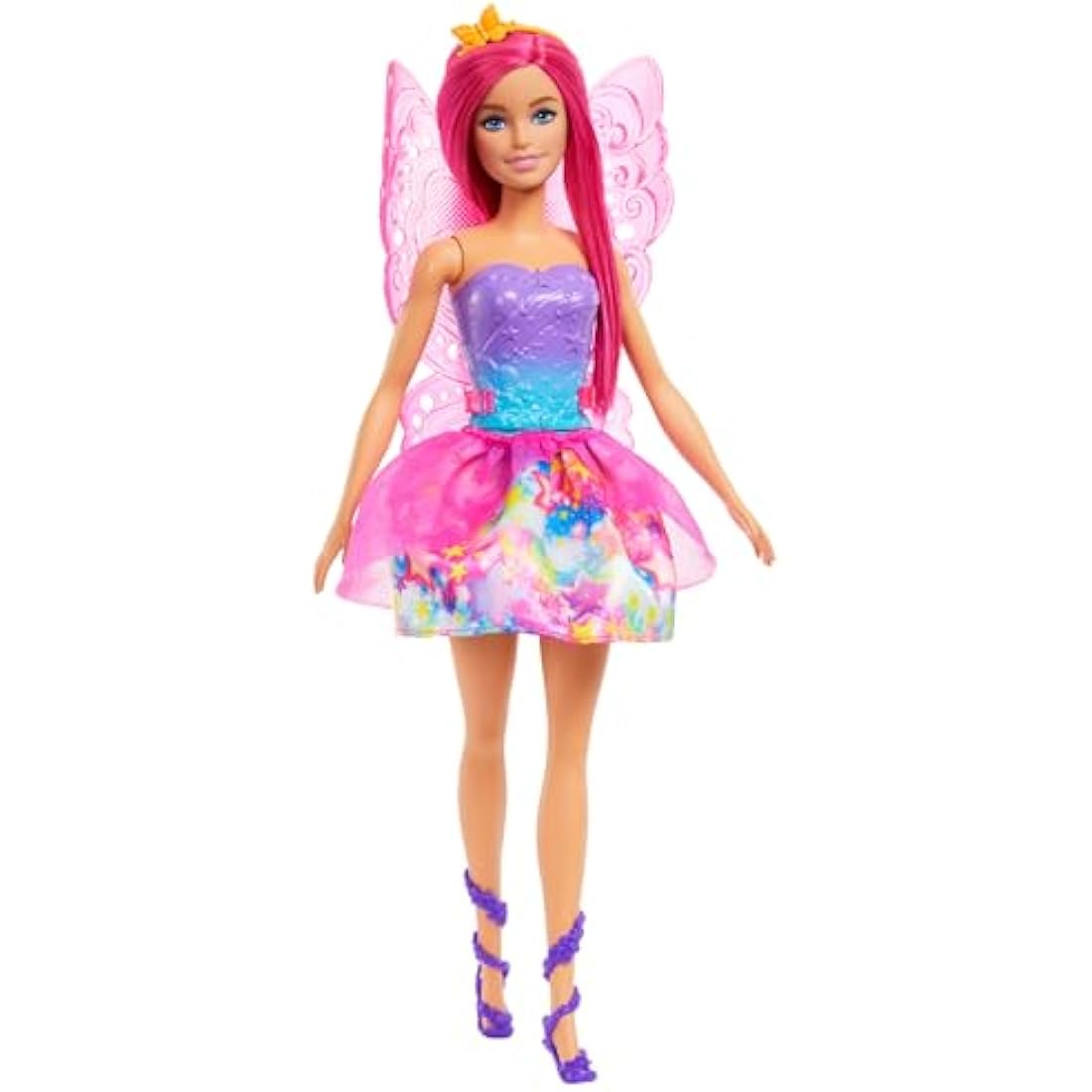Barbie Advent Calendar with Doll & 24 Surprise Accessories Including Unicorn & 3 Pets, Transform Pink-Haired Fashion Doll into Mermaid, Fairy & More, HRG90